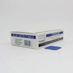 Blue Detectable Plasters. 4cm x 4cm.