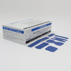 Blue Detectable Plasters. 7 Assorted Sizes.
