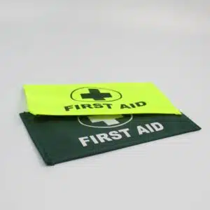 First Aider Arm Band. Green or Yellow.
