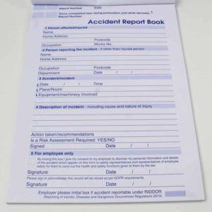 accident report book amazon