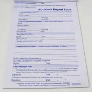 GDPR Accident Report Book