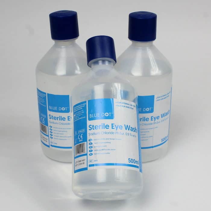 500ml Eye Wound Wash Bottle Qty 10 Sterile Saline Solution for Eye Irrigation