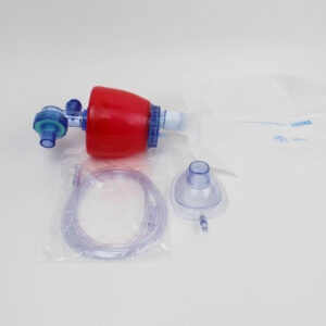 BVM (Bag Valve Mask) Resuscitator Set. Child 550ml Bag. Single Mask.